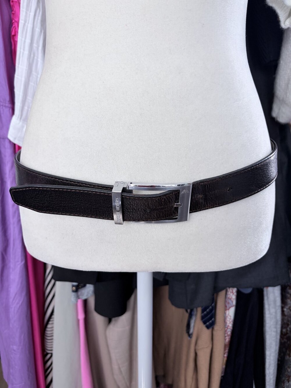 Giorgio Armani Leather Belt Brown Size OS